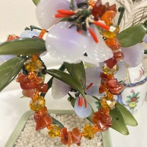 Vintage Amber & coral Bracelet